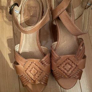 Frye leather wedges